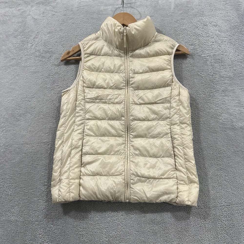 Uniqlo Puffer Vest Women's XS Ivory Jacket Spring Fall